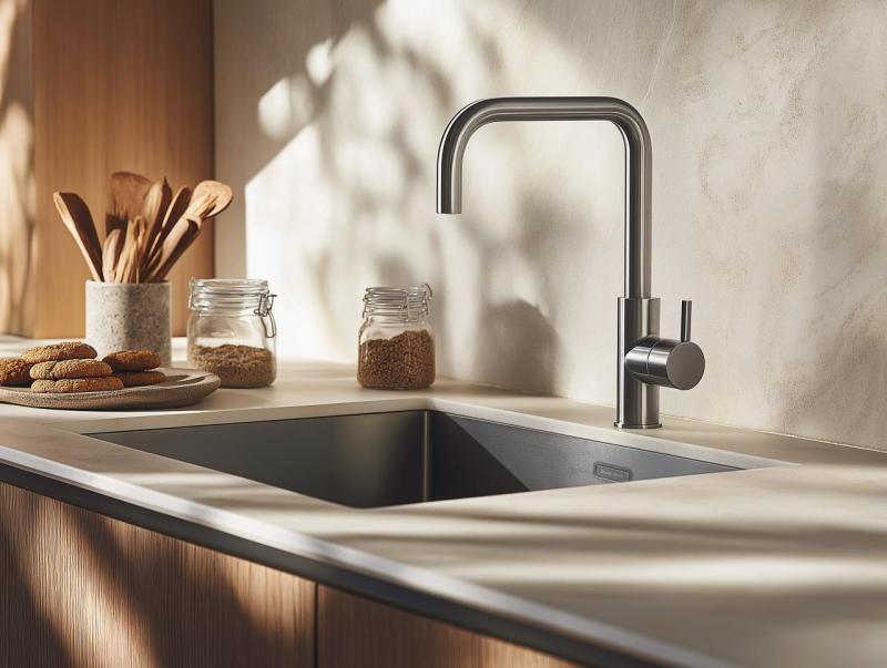 Pure.Sink Elite Steel Pure köksblandare rostfritt stål PS8010-02