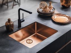Pure.Sink Prestige diskho 34x40 cm PVD Koppar 10 mm radie undermonterad, planmonterad och ovanpåliggande PPG3440-62