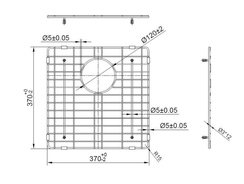 Pure.Sink Prestige bottenställ 40 Gun Metal PPGGD40-61