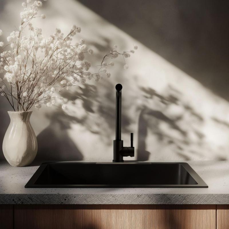Pure.Sink Elite Steel Spark köksblandare Matt svart PS8040-10