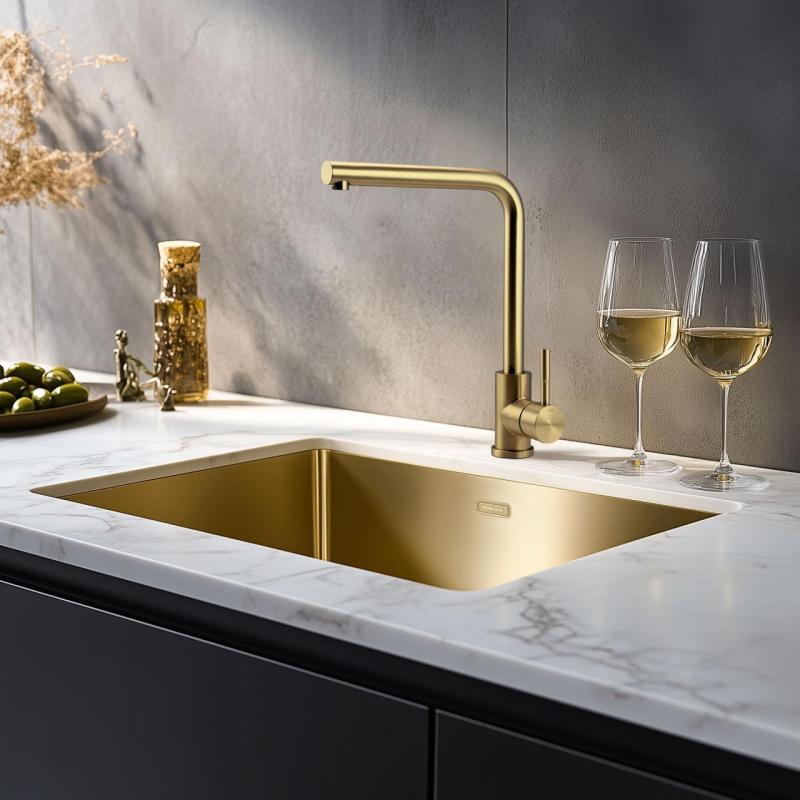 Pure.Sink Elite Steel Spark köksblandare PVD borstad guld PS8040-60