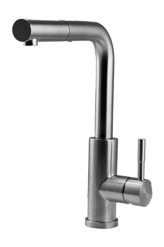 Pure.Sink Elite Steel Spark-S köksblandare rostfritt stål med utdragbar pip PS8041-02
