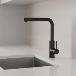 Pure.Sink Elite Steel Spark-S köksblandare Matt svart med utdragbar pip PS8041-10