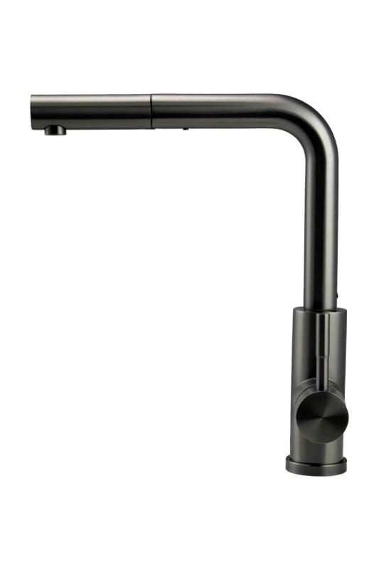 Pure.Sink Elite Steel Spark-S köksblandare PVD Gun Metal med utdragbar pip PS8041-61