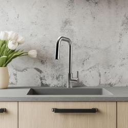 Pure.Sink Elite Steel Crystal-S köksblandare rostfritt stål med utdragbar pip PS8050-02