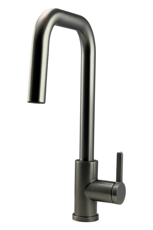 Pure.Sink Elite Steel Crystal-S köksblandare PVD Gun metal med utdragbar pip PS8050-61