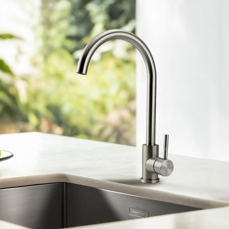 Pure.Sink Elite Steel Stream köksblandare rostfritt stål PS8044-02