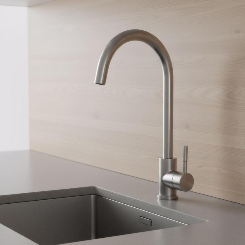 Pure.Sink Elite Steel Stream köksblandare rostfritt stål PS8044-02