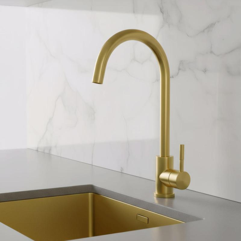 Pure.Sink Elite Steel Stream köksblandare PVD borstad guld PS8044-60
