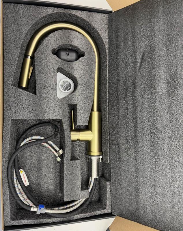 Pure.Sink Elite Steel Stream-S köksblandare PVD Gun Metal med utdragbar pip PS8045-61