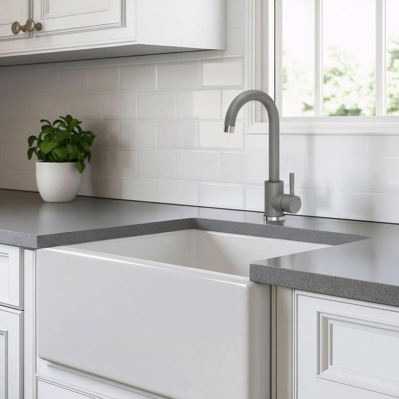 Quadri Coventry Köksblandare Grå med Svängbar Utlopp 1208967666