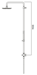 Waterevolution Flow termostatisk duschkombination med regndusch matt svart 200mm T141TNPR