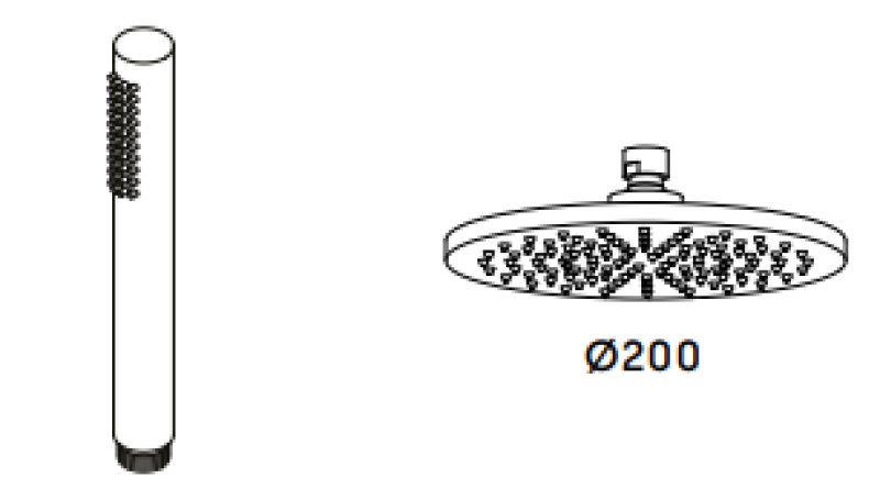 Waterevolution Flow termostatisk duschkombination med regndusch PVD borstad Koppar 200mm T141TNCPE