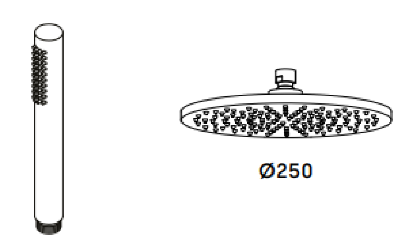 Waterrevolution Flow termostatisk duschkombination med regndusch PVD borstad koppar 250mm T141TN25CPE