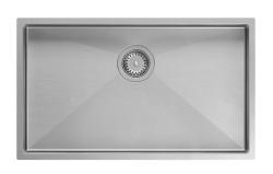 Aquadesign Zara RVS Diskbänk 74x44cm Underbyggnad, Planmontering och Uppbyggnad med RVS Plugg - 1208967758