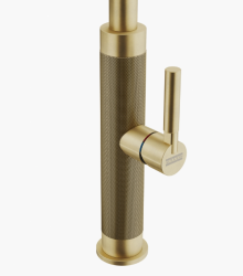 Franke Mythos Masterpiece Kökskran Guld med J-utlopp och Utdragbar Sprejhuvud - 115.0711.558