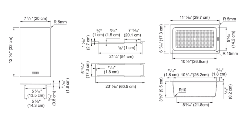 Franke Universal Tillbehör All-In Set 1 - Skärbräda, Plastinsats och Teleskopisk Bro 112.0655.481