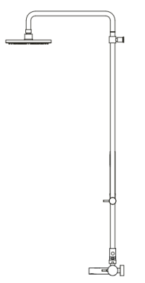 Waterevolution Flow trevägs duschblandare med hand- och takdusch koppar T131NCPE