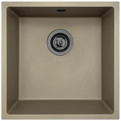 GraniteMy Universal Taupe Granitho Diskho 40x40 cm ovanpåliggande, undermonterad och planmonterad med gun metal plugg - 1208967913