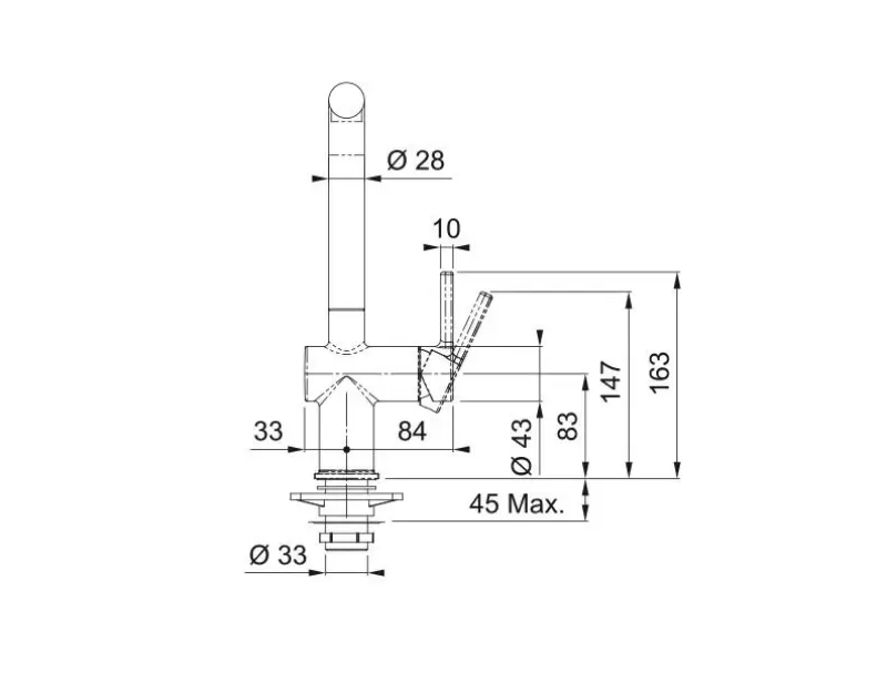 Franke Active L Kökblandare Polar White Vit med Svängbar Utloppspip 115.0653.376