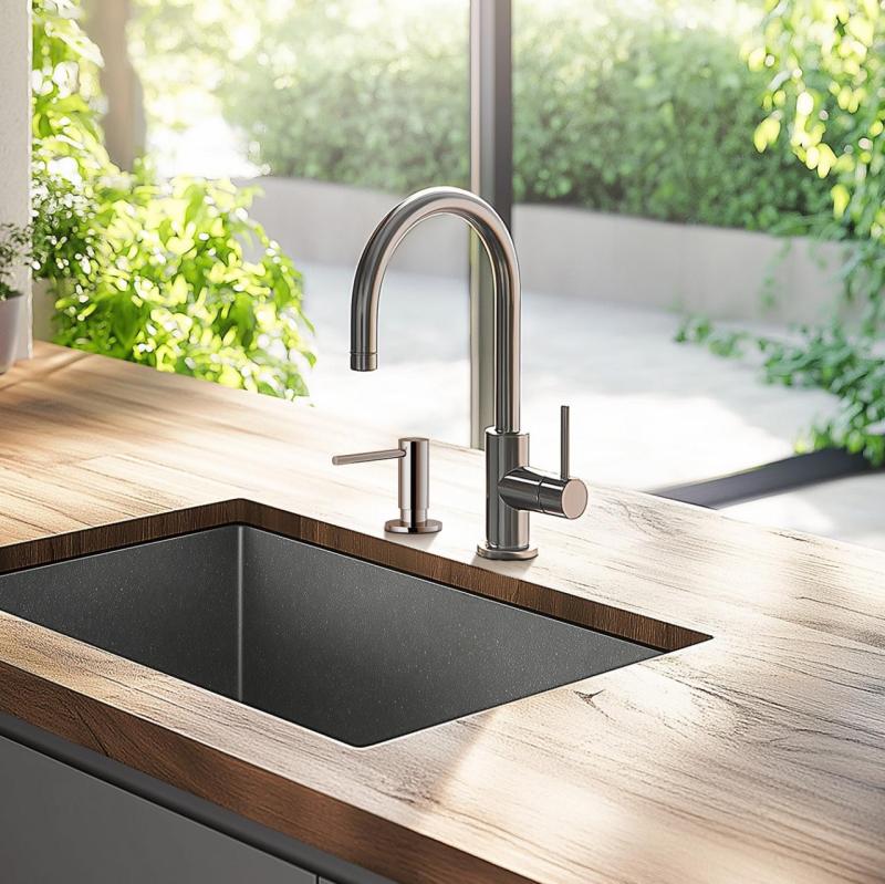 Franke Active köksinbyggd tvålpump granit Stone Grey Grå 112.0633.078