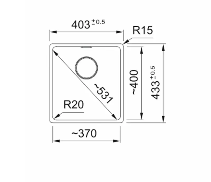 Franke Maris MRG 210-37 Fragranite Slate Grey diskbänk grå mörk planmontering 135.0714.609