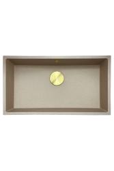 GraniteMy Universal granit beige sand diskho 74x40 cm infälld undermonterad och planmonterad med guldplugg 1208968018