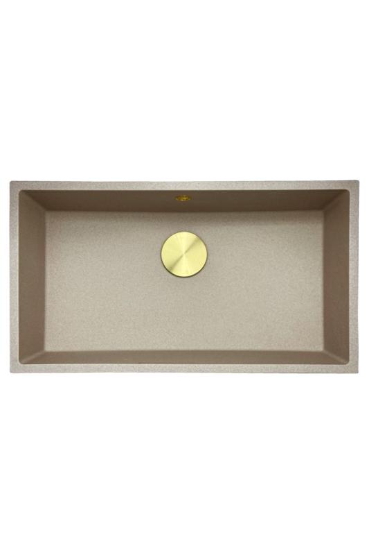 GraniteMy Universal granit beige sand diskho 74x40 cm infälld undermonterad och planmonterad med guldplugg 1208968018