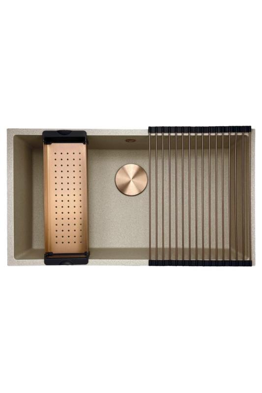 GraniteMy Universal granit beige sand diskho 74x40 cm påbyggnad underbyggnad och planinbyggnad med kopparplugg 1208968019