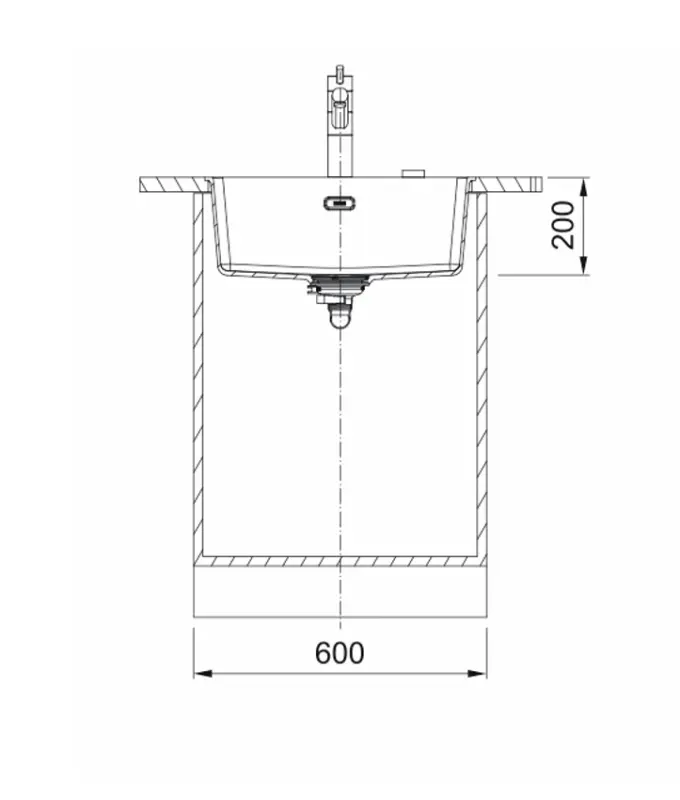 Franke Maris MRG 210-52 Fragranite Slate Grey Diskbänk Grå Mörk Infälld 135.0714.610