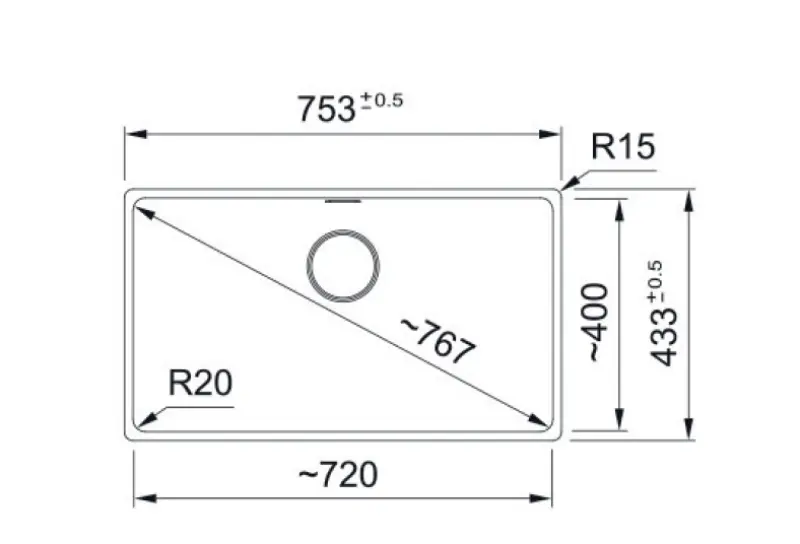 Franke Maris MRG 110-72 Fragranite Slate Grey Diskbänk Grå mörk Underbyggnad 125.0714.605