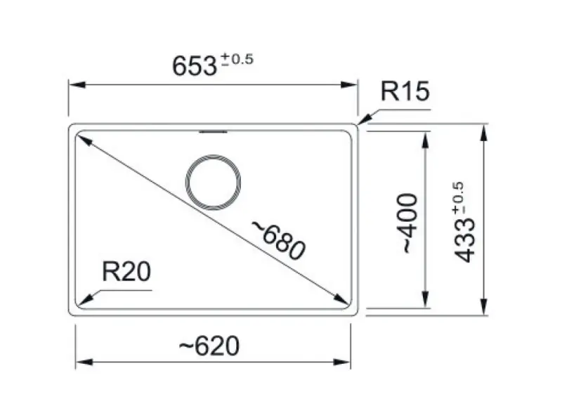 Franke Maris MRG 110-62 Fragranite Slate Grey Diskbänk - Underbyggnad, Mörkgrå 125.0714.604