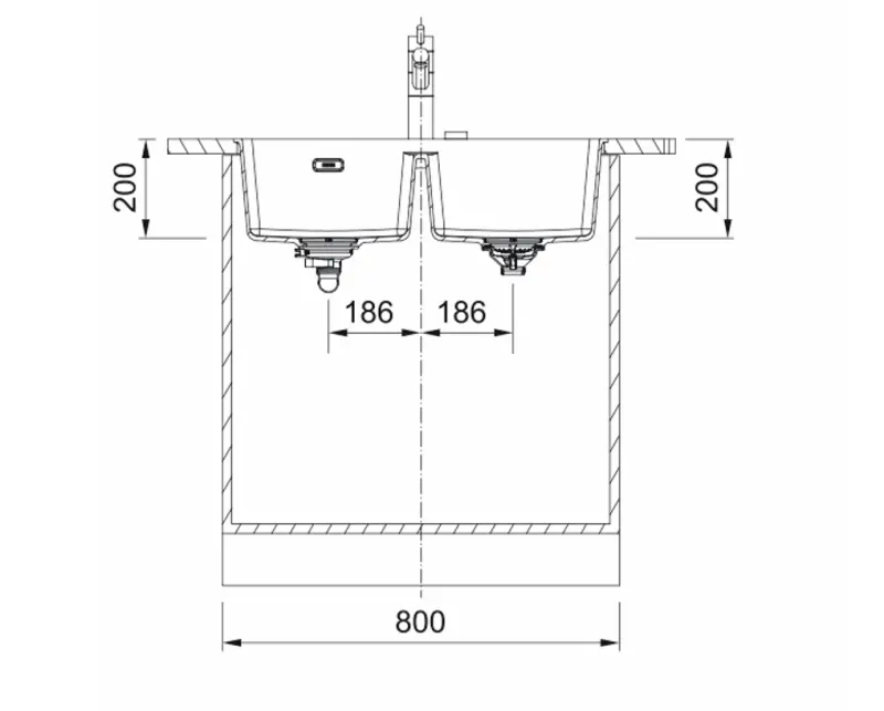 Franke Maris MRG 120-35-35 Fragranite Dubbel Diskho - Slate Grey, Mörkgrå, Undermontering 125.0714.606