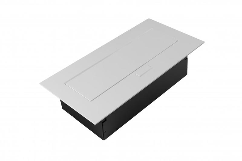 Möbeluttag 2x schuko-uttag, USB A+C, utan kabel, vit