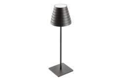 FIZZI Led bordslampa, 2,5W, 200lm, DC 5V, 1A, 4000 K, batteri 4000 mAh, dimbar, svart