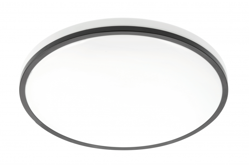 TULA LED-taklampa, Ø350mm, 4000K, 24W, 1680lm, AC180-250V, 50/60 Hz, PF>0,5, IP44, svart,3y