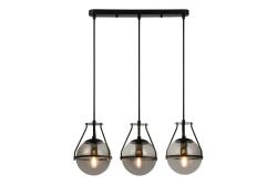 Taklampa DROP 3, 7134, AC220-240V, 50/60Hz, 3*E27, max.25W, längd 68 cm, svart