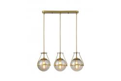 Taklampa DROP 3, 6335, AC220-240V, 50/60Hz, 3*E27, max.25W, längd 68 cm, guld