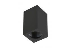 Taklampa TIPO, aluminium, 60x60x100, IP20, max 50W, kvadr. Svart