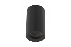 Taklampa TIPO, aluminium, 65x115, IP20, max 50W, rund svart