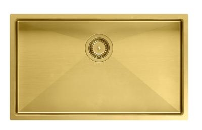Aquadesign Zara Diskho Guld 74x44cm Underbyggnad, Infälld montering och Påbyggnad med Guldplugg - 1208969509
