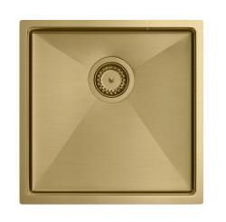 Aquadesign Zara Diskho Guld 44x44 cm Undermontering, Planmontering och Ovanpåmontering med Guldplugg - 1208969514