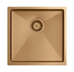 Aquadesign Zara Diskho Koppar 44x44cm Underlimmad, Planmonterad och Ovanpåliggande med Kopparpropp - 1208969515