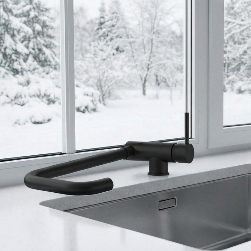 Graniteland Serenity Köksblandare Svart med Fällbar Pip 1208969533