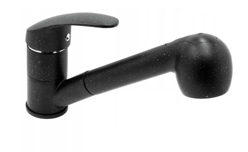 Graniteland Rhea Köksblandare Arduin hårdsten utseende med utdragbar pip och dubbel-funktion handdusch 1208969536