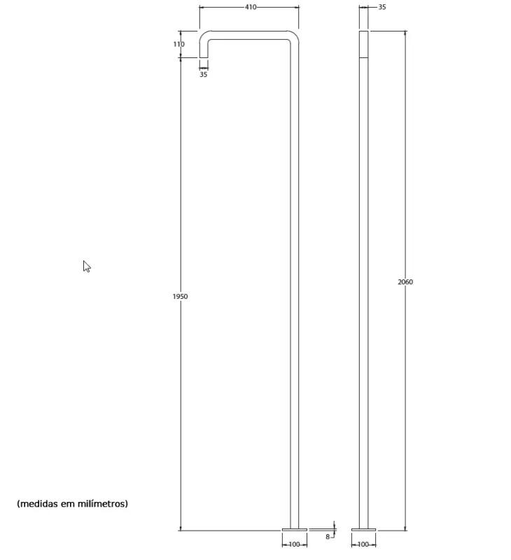 Waterevolution Flow pooldusch duschpelare endast kallt vatten gunmetal borstad T145GME