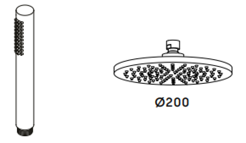 Waterevolution Flow termostatisk trevägs duschblandare med hand- och huvuddusch RVS T131TNIE