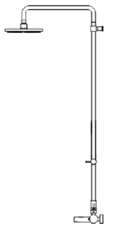 Waterevolution Flow termostatisk trevägs duschblandare med hand- och takdusch Svart T131TNPR