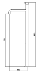 Waterrevolution Flow fristående badkarblandare koppar T134CPE