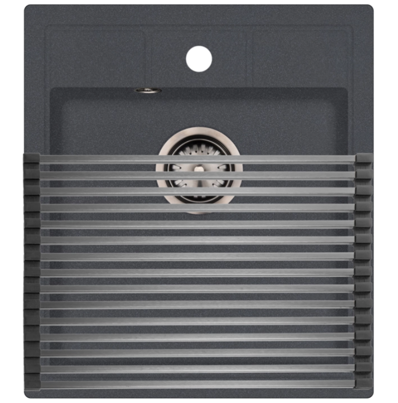 Ausmann Diskbänksrullmatta Krom Över och för i diskhon 28x45 cm 1208969723